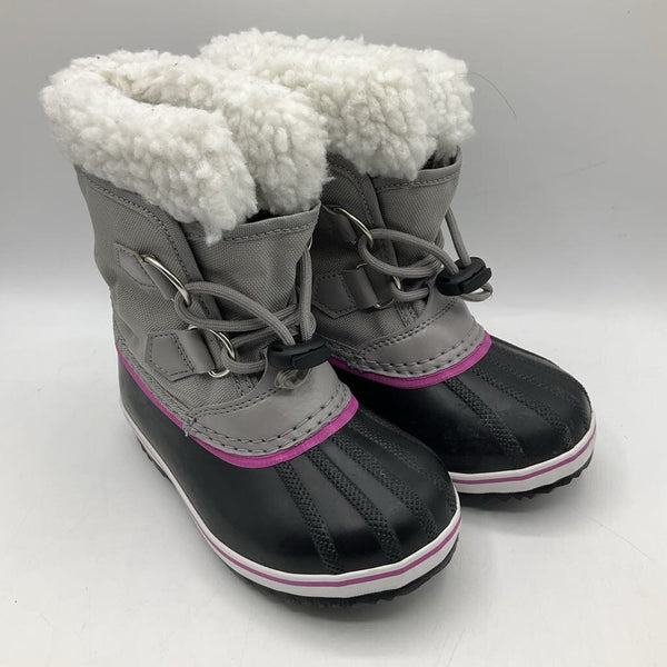 Size 10: Sorel Grey Yoot Pac Faux Fur Insulated Snow Boots