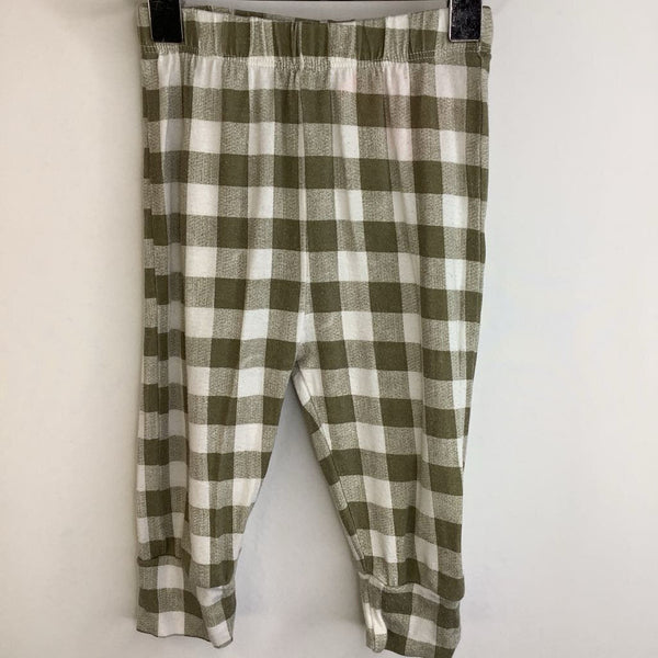 Size 3-6m: Larkspur Green & White Checkered Pants
