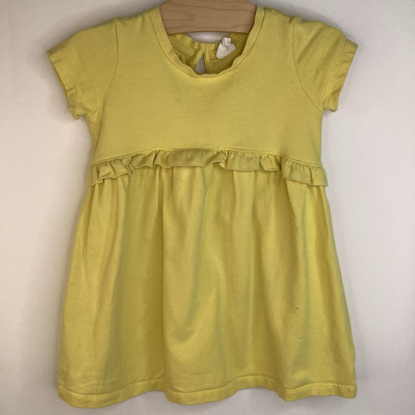 Size 2: Gap Light Yellow Short Sleeve Dress