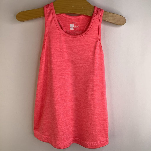 Size 2-3: Primary Hot Pink Razor Back Tank Top