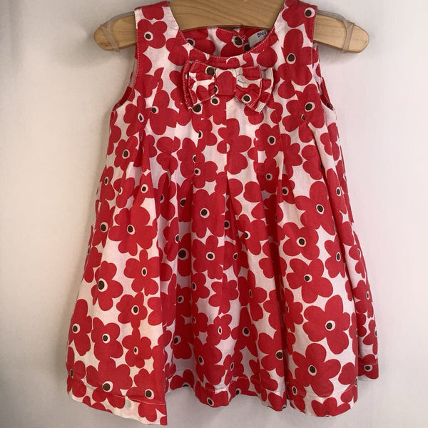 Size 3-6m: Baby Boden White Pink Flowers Tank Dress
