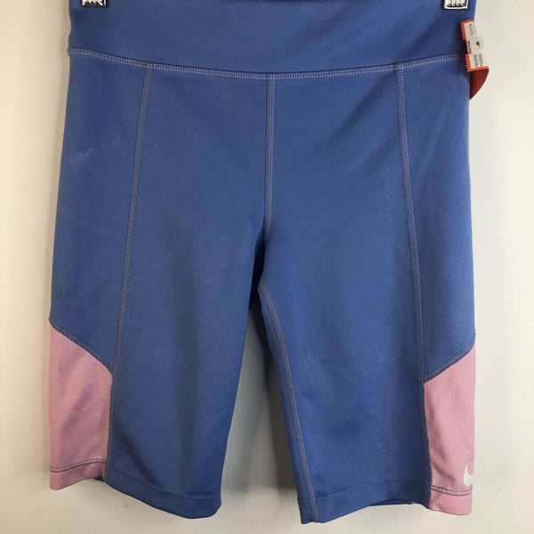 Size 10-12: Nike Dri-Fit Periwinkle & Pink Bike Shorts