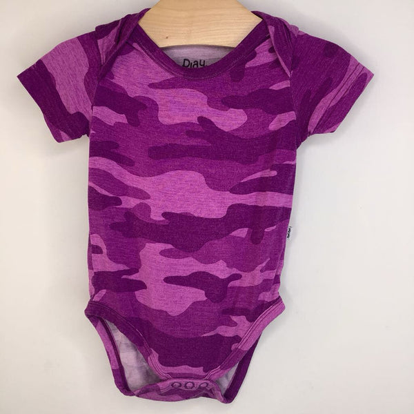 Size 3-6m: Play by Little Sleepies Purple Camo Short Sleeve Onesie