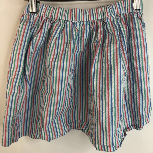 Size 4-5: Crewcuts Pink Pastel Blue, Green & Red Striped Skirt