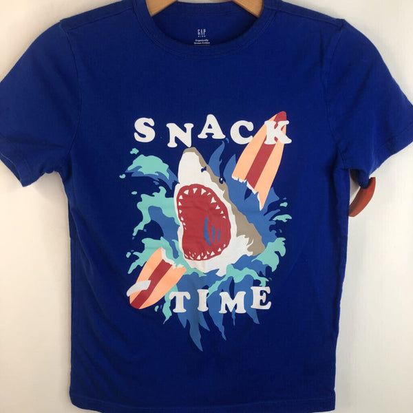 Size 8: Gap Blue Shark 'Snack Time' T-Shirt