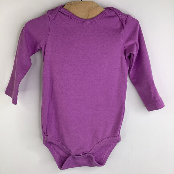 Size 6-9m: Primary Lilac Long Sleeve Onesie