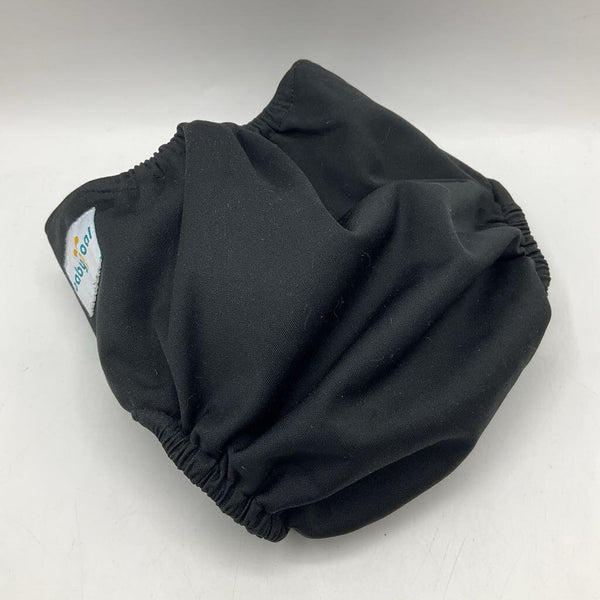 Size OS: Baby Goal Black Snap Adjustable Diaper Cover