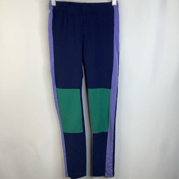 Size 8 (130): Hanna Andersson Blue, Periwinkle & Green Patch Leggings
