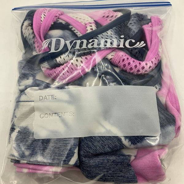 Size 12: Pink Blue & Light Pink Tie-Dye Sports Bra 2pk