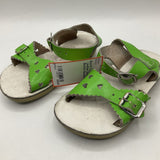 Size 6: Salt Water Leather Green Buckle Sandals