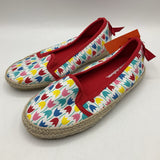 Size 13: Hanna Andersson White Colorful Tulips Slip-on Shoes