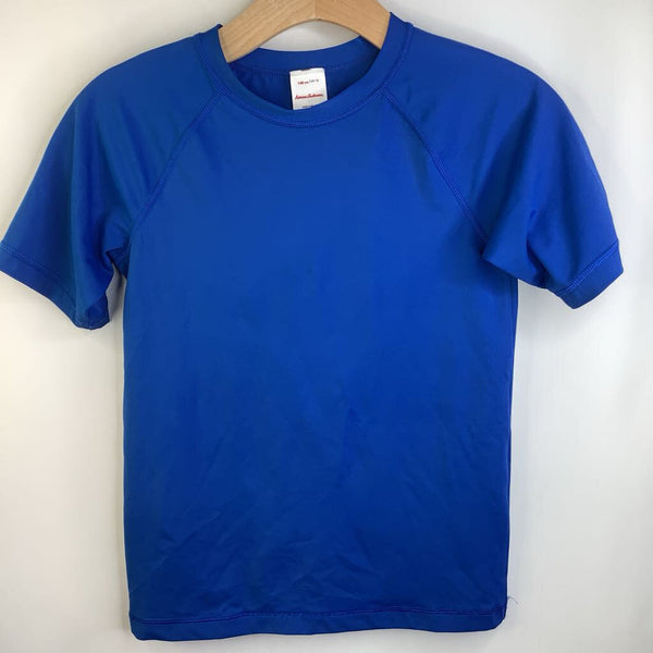Size 10 (140): Hanna Andersson Blue Short Sleeve Swim Shirt