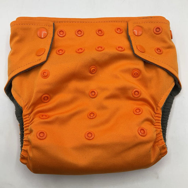 Size OS: Snappies Orange Snap Adjustable Fleece Lined Reusable Diaper