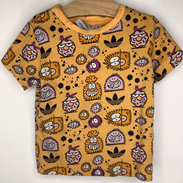 Size 12-18m: Adidas Pastel Yellow Donuts & Fluffy Creatures T-Shirts