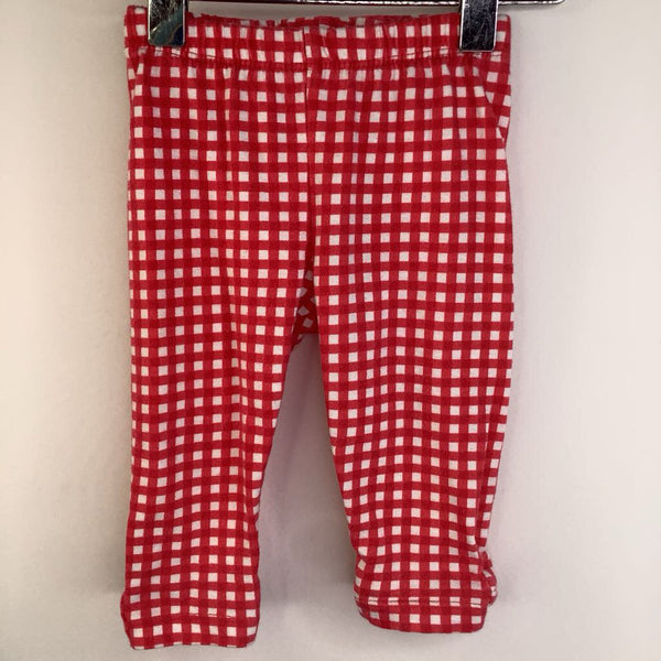 Size 3-6m: Gap Red & White Checkered Leggings