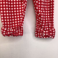 Size 3-6m: Gap Red & White Checkered Leggings