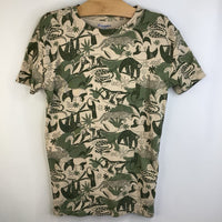 Size 14: Old Navy Tan & Green Camo Jungle Animals Short Sleeve Short 2pc PJS