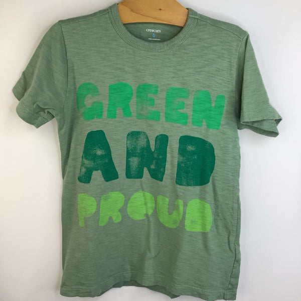 Size 6-7: Crewcuts Green 'Green and Proud' T-Shirt