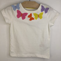 Size 2-3: Boden White Colorful Butterflies T-Shirt NEW w/ Tag