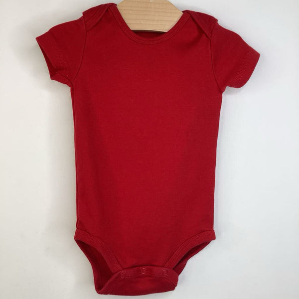 Size 6-9m: Primary Red Short Sleeve Onesie