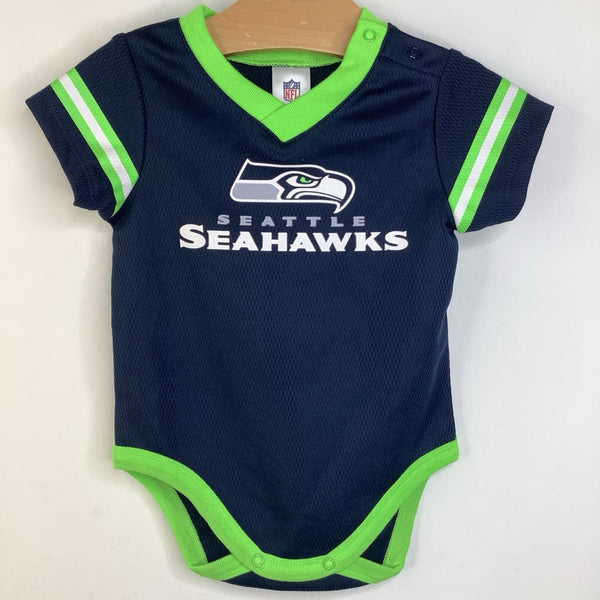 Size 3-6m: NFL Seattle Sea Hawks Blue Jersey Onesie NEW w/ Tag