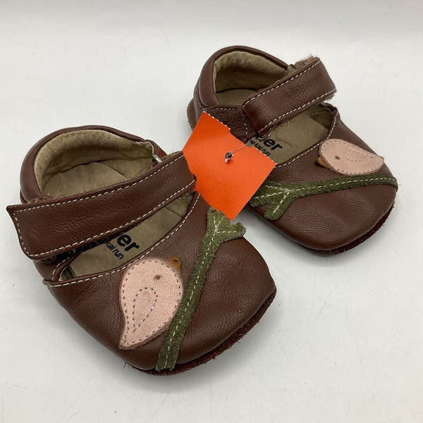 Size 0-6m: See Kai Run Brown Velcro Mary Janes