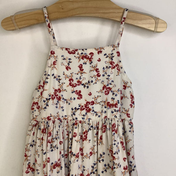 Size 3: Old Navy White Red Floral Tank Dress