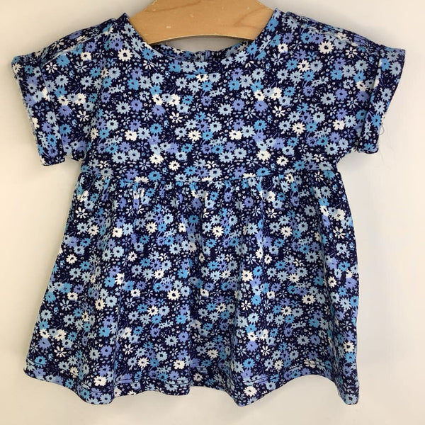 Size 0-3m: Gap Blue Floral Short Sleeve Dress NEW w/ Tag