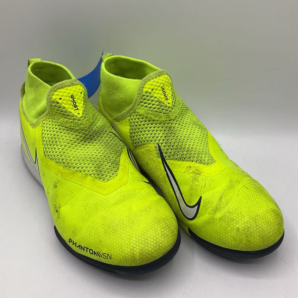 Size 4Y: Nike Phantom Neon Yellow Slip on Ankle Futsal Soccer Cleats