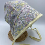 Size 18-24m: Handmade Hazel Locally Made Reversible Bonnet w/Cap Brim Floral