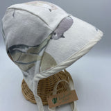 Size 18-24m: Handmade Hazel Locally Made Reversible Bonnet w/Cap Brim Checked