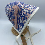 Size 18-24m: Handmade Hazel Locally Made Reversible Bonnet w/Cap Brim Rose