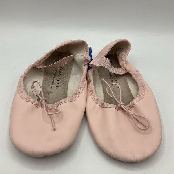Size 12: Freestyle Pink Leather Ballet Slippers