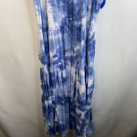 Size XS: Old Navy Light Blue & White Tie-Dye Tank Sun Dress