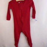 Size 6-9m: Primary Red Footed Long Sleeve 1pc PJS