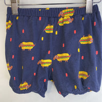Size 2 (85): Hanna Andersson Navy Blue Hotdog Dog 2pc Tank Dress with Bloomers