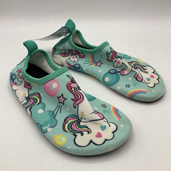 Size 11-12: Turquoise Unicorn Slip-on Watershoes