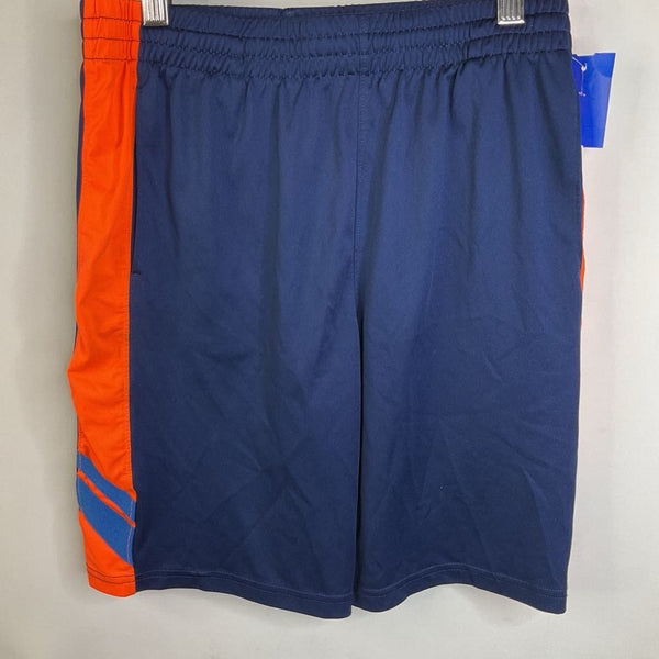 Size 10-12: Lands' End Navy Blue Orange Side Gym Shorts