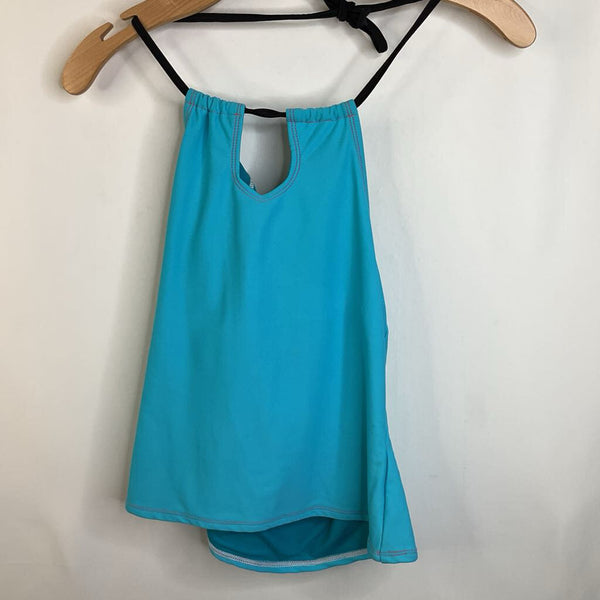 Size 14-16: Papina Turquoise Halter Swim Top