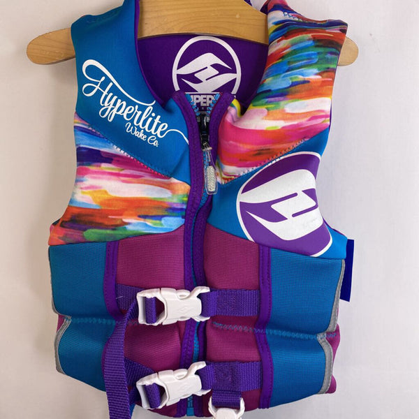 Size Child(30-50lbs): Hyperlite Blue/Purple Life Vest