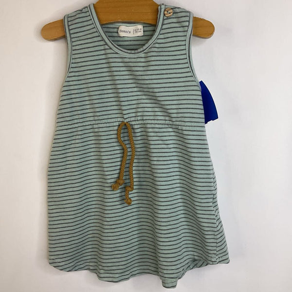 Size 9-12m: Beans Green Striped Tank Dress