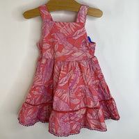 Size 12m: Cat & Jack Pink & Lilac Leaves Tank Sun Dress