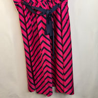 Size M: Motherhood Hot Pink & Navy Blue Chevron Stripes Tank Dress NEW w/ Tag