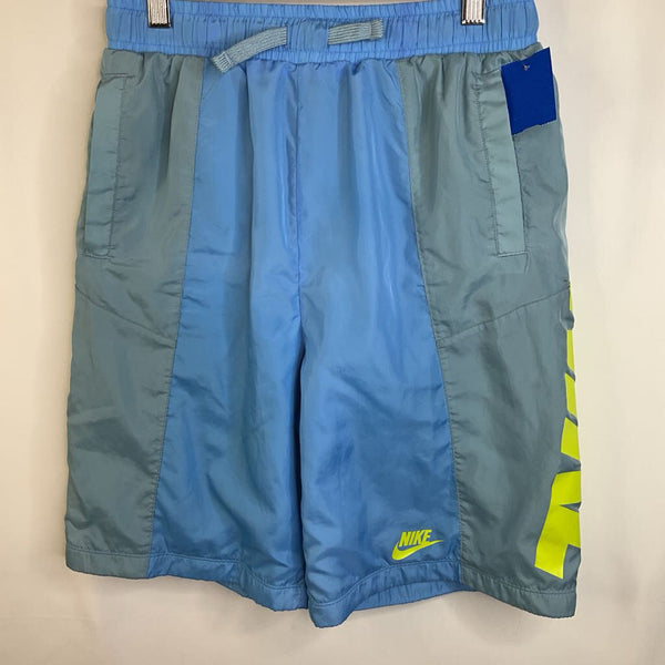Size 16: Nike Light Green & Blue Swim Trunks