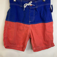 Size 13-14: Boden Blue/Coral Swim Trunks