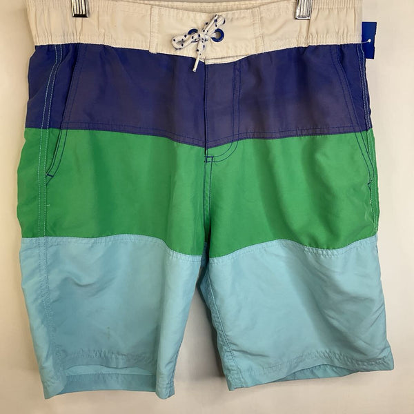 Size 13-14: Boden Blue/Green Swim Trunks REDUCED