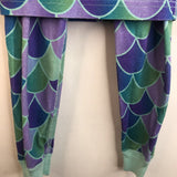 Size 4 (100): Hanna Andersson Green & Purple Scale Long Sleeve 2pc PJS
