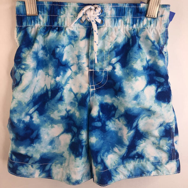 Size 4: Gap Blue & White Tie-Dye Swim Trunks