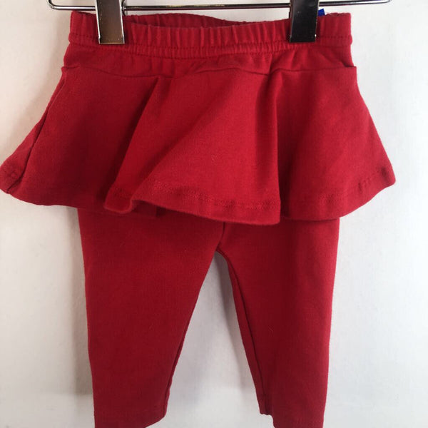 Size 0-3m (50): Hanna Andersson Red Leggings w/ Skirt