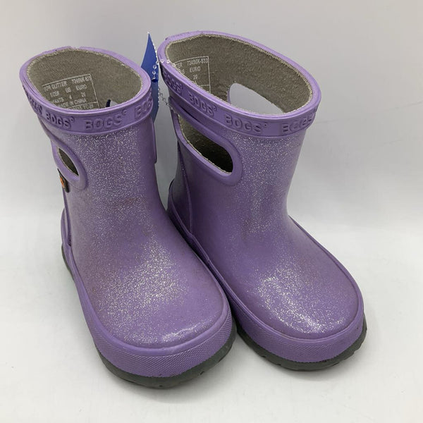 Size 4: Bogs Sparkly Lavenders Rain Boots